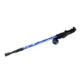 Verstellbarer blauer Trekkingstock leichte Aluminium Wanderstock mit Dämpfung Griff - Gerader Griff / Dreiteiliger gerade Griff blau