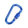 Moschettone di bloccaggio in alluminio blu per escursionismo all'aperto e attrezzatura. - Blu Oro