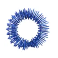 Mini anneau de massage des doigts en ressort, bague anti-stress en métal bleu relaxante. - Bleu foncé
