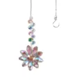 Crystal suncatcher rainbow maker hanging ornament flower decor crystal sun catcher wind chime 1pc - Single Flower / 28cm / Dark Color