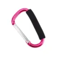 Pink Aluminum Alloy Carabiner with Foam Grip Large D Ring Hook for Outdoor Climbing and Shoes - Rose Red
