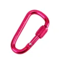 Moschettone di bloccaggio in alluminio rosa per attrezzatura da campeggio all'aperto - Rosso rosa