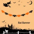 Halloween bat garland party decoration spooky hanging banner prop for holiday festival. - Bat Pattern Banner