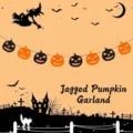 Halloween serrated pumpkin pull flag party decoration hanging banner for spooky festival event setup - Jagged Pumpkin Banner