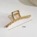 Pince à cheveux en métal doré, griffe géométrique de 7cm pour coiffure élégante et quotidienne. - Mot Unique Doré / 7cm