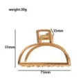 Molla per capelli in metallo dorato taglia media accessorio elegante per acconciature - Semi-Arco Oro