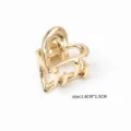 Mini pince a cheveux coeur en metal dore petit accessoire pour frange et coiffure mignonne - Cœur / 1.8x1.5cm