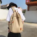 Herren Freizeit Khaki Rucksack Japanischer Stil Reise Daypack Grosse Kapazitat Schultasche - Khaki