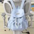 Hellblauer Rucksack mit Sternenmuster, süßer japanischer Stil für Studenten, süße Freizeittasche. - Sternstil / Blau