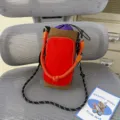 Leichte Outdoor Sport Farbblock Umhaengetasche Handy Beutel und Trinkflaschen Tasche Alltag. - Rot