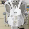 Süßer weißer Rucksack mit Sternenmuster, japanischer Stil, Freizeittasche für Studenten. - Schneeweiß