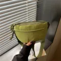 Grüne, farbgesperrte Crossbody-Brusttasche, lässige, stylische Gürteltasche für Outdoor-Sport. - Avocadogrün