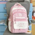 Rosa süsser Stern Polka Dot Studenten Rucksack grosse Kapazität Schultasche Mädchen - Rosa