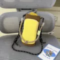 Tragbare Kontrastfarbe Trinkflaschen Tasche Outdoor Sport Kordelzug Umhängetasche Variante - Gelb