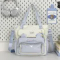 Süße japanische Segeltuchtasche mit Katzenohren transparente Tasche Umhängetasche - Blau