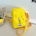 Mini gelbe Umhängetasche für Damen, lässige Handytasche mit verstellbarem Schultergurt. - Gelb