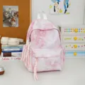 Zaino Stampa Stelle Rosa Borsa Scolastica Casuale per Ragazza Viaggio Nuovo Top Stile - Taglia S / Rosa