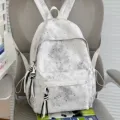 Zaino scolastico elegante con motivo a stelle argentate, zaino da viaggio per studenti. - Taglia L / Grigio