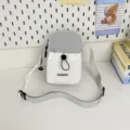 Koreanische Ins Stil Mini Umhängetasche, Kontrastfarbe Outdoor Pendler Handytasche - Grau