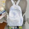 Zaino da studente con stampa a stelle blu zainetto casual per viaggi borsa leggera - Con Ornamento / Taglia L / Blu