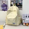 Japanischer süßer gepunkteter Freizeitrucksack für Studenten, leichtes Design mit viel Stauraum - Gelb