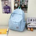 Japanischer Stil frischer süßer Pünktchen Rucksack lässige leichte Schultasche für Damen - Blau