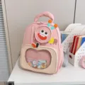 Rosa Kleinkind Schulranzen süßes Cartoon Tier Design leichter Kindergarten Rucksack für Kinder - Rosa