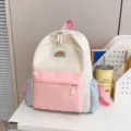Bunter Kinderrucksack für Kindergarten und Schule, schöner kleiner Freizeitrucksack mit Tasche. - Gebrochenes Weiß