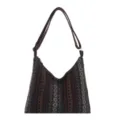 Ethische gewebte Umhängetasche lässige Crossbody Tasche große Kapazität Boho Damen Handtasche - Kaffeebraun