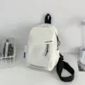 Λευκό ελαφρύ και κομψό σακίδιο πλάτης στήθους, παραλλαγή αθλητικού στυλ ποδηλασίας. - Λευκό