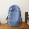 Blauer japanischer Freizeit-Rucksack mit Buchstabe A, großer Kapazität Schul- und Reise-Tasche. - Blau