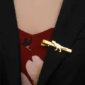 Pinza de corbata de dinosaurio dorado hombre prendedor solapa traje accesorio moda - Estilo Dinosaurio / Dorado