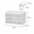 Organisateur de tiroir de bureau transparent à 9 grilles en plastique pour papeterie et maquillage. - Grille Grand / Blanc