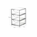 Organisateur de mini tiroir transparent en acrylique à 3 niveaux pour le maquillage. - Boîte à 3 Tiroirs Transparente (0174)