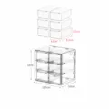 Organisateur de bureau en acrylique transparent a 6 tiroirs pour cosmetiques et petits objets. - Boîte à 6 Tiroirs Transparente (4266)