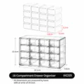 Organisateur de tiroir de maquillage en acrylique transparent 16 grilles pour cosmétiques. - Boîte à 16 Tiroirs Transparente (4269)