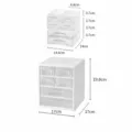 6-grilles bureau rangement tiroir plastique organisateur blanc cosmetique boite - Grille Haut / Blanc