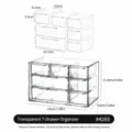 Organisateur de bureau en acrylique transparent à 7 tiroirs pour maquillage. - Boîte à 7 Tiroirs Transparente (4265)