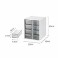 Organisateur de tiroir de bureau transparent à 8 niveaux pour papeterie, cosmétiques et bijoux. - Grille à Double Rangée / Blanc