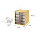 Boîte de rangement de bureau à 8 grilles tiroir organisateur pour papeterie et cosmétiques - Grille à Double Rangée / Jaune