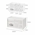 Boîte de rangement de bureau blanche à 6 tiroirs, organisateur étanche pour papeterie et maquillage. - Grille Grand / Blanc
