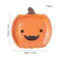 Χάρτινα πιάτα κολοκύθας Halloween με χαριτωμένο πρόσωπο για παιδικό πάρτι 10 τεμάχια - Χαριτωμένη Πορτοκαλί Κολοκύθα με Χαμόγελο / 10 Τεμάχια/Συσκευασία (Μικρό)