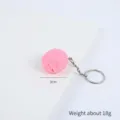 Cute Pink Simulation Meatball Keychain Food Toy Bag Pendant Lightweight Size 3cm Long - Shrimp Ball (Keychain) / 3cm Diameter (With Hole)