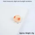PVC simulation boulette de bœuf modèle faux aliment accessoire hot pot barbecue 3cm SKU - Boulette de Poisson Rôtie (Sans Fermoir) / 3cm Diamètre (Avec Trou)