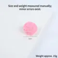 Modèle d'accessoire de boulette de viande simulée en PVC rose, résine miniature, 3cm. - Boulette de Crevette (Sans Fermoir) / 3cm Diamètre (Avec Trou)
