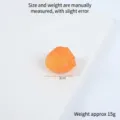 Fausse boulette de viande PVC accessoire de modèle de nourriture 3cm orange vif - Boulette de Corail de Crabe (Sans Fermoir) / 3cm Diamètre (Avec Trou)