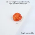 PVC Modèle Simulé de Boulette de Viande Fausse Boulette de Bœuf Accessoire 3cm - Boulette de Corail de Crabe Rôtie (Sans Fermoir) / 3cm Diamètre (Avec Trou)
