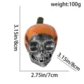 Halloween Harz Schädel Kürbis Ornament Tischdekoration gruseliger Geist Kopf Requisite 100g - Kürbis Totenkopf Ornament Stil A