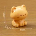 Lindo gatito sentado en miniatura, adorno de resina para manualidades y decoración de escritorio. - Gato Sentado / Gato Naranja