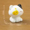 Mini figurine chat vache assis en céramique mignon ornement de bureau décoration micro paysage - Chat Assis / Chat calico